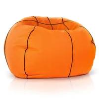 Green Bean Basketball-Sitzsack 90cm mit 250 Liter EPS Perlen Füllung - ideal für Kinder & Erwachsene - Orange