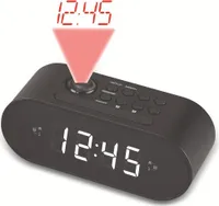 Radiobudzik Denver CRP-717B z podwójnym alarmem i projektorem