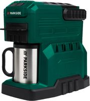PARKSIDE® Mobilní 20V akumulátorový kávovar PKMA 20 Li A1, bez baterie a nabíječky, kávovar na lusky nebo práškovou kávu