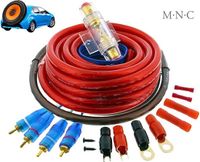 MNC Subwoofer-Kabel – Subwoofer- und Verstärker-Verbindungsset – Kabel für Auto-Subwoofer – 21-teiliges Kabelset – 800 W