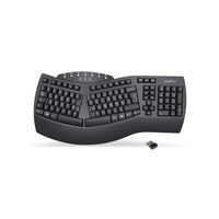 PERIXX PERIBOARD-612B DE, ergonomische Tastatur, Dualmodus, Funk/Bluetooth, Windows/Mac, schwarz
