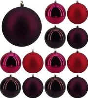 24 Weihnachtskugeln für Draußen Christbaumkugeln Outdoor Kugeln Ø10cm Lila Rosa