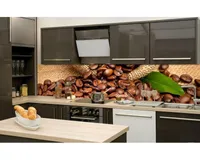 Küchenrückwand Folie selbstklebend KAFFE 260 x 60 cm - Klebefolie - Dekofolie - Spritzschutz für Küche -