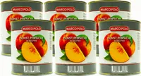 Food-United Dunst Pfirsiche Hälften 6 Dosen Füllm 820g ATG 480g