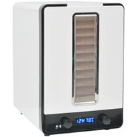 dehydrátor vidaXL s 10 policemi 550 W bílý