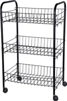 Multifunkčná polica Koopman Bathroom Solutions, kov, 40x26x62 cm, čierna
