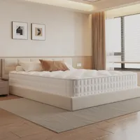 Portreen Matratze 140x200 cm, 7-Zonen Federkernmatratze mit Spannbettlaken, Höhe 22cm, H3, Taschenfederkernmatratze, Premium Taschenfederkern
