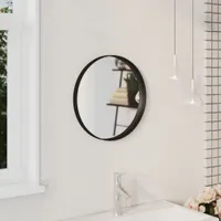 Nástenné zrkadlo čierne 40 cm