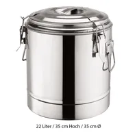 Doppelwandiger Thermospeisebehälter aus Edelstahl 22 Liter
