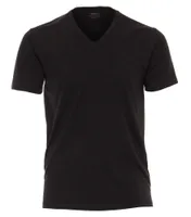 Venti - Herren T-Shirt mit V-Ausschnitt im 2er Pack, schwarz, weiß oder beige, S-XXL (012600), Größe:XL, Farbe:Schwarz (800)