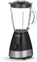 Standmixer SEVERIN SM 3718 Mixbehälter aus Glas ca. 550 W 1,5 Liter Messbecher SM 3718 aus Edelstahl, gebürstetschwarzsilber Standmixer Standmixer Mixbecher