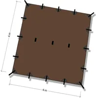 DD Hammocks DD Tarp 4 x 4 coyote braun Regendach Zubehör