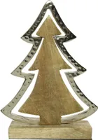 Weihnachtsbaum Tannenbaum Weihnachten Dekoration Aufsteller Holz natur H 20 cm