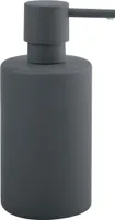 Spirella Seifenspender "Tube" | mit Edelstahlpumpe | Flüssigseifen-Spender | Porzellan | 300ml | Langliebig und Robust | matt Grau