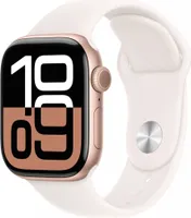 Watch Apple Watch Series 10 GPS 42mm Rose Gold Aluminium Case with Sport Band M/L - Light Blush