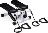 Umbro Stepper Arm and Leg Trainer - Mini Stepper - domáce fitness zariadenie - vrátane počítača a odporových pásov - max. 100 KG - pedále 10 x 32 CM - čierna/biela