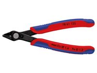 Knipex 786-1125 Electric Super Knips 125mm głowica brązowa, do włókna szklanego, czerwony/niebieski/czarny