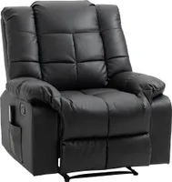 HOMCOM Elektrischer Massagesessel Relaxsessel mit Liegefunktion Fernsehsessel Massagesofa mit 8 Massagepunkte und Tasche Schwarz 94 x 99 x 99 cm