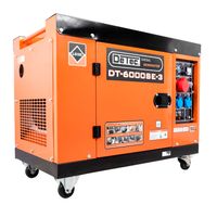 DeTec. Diesel Notstromaggregat 5500 Watt | leiser Dieselgenerator 400V | 3-Phasen Stromerzeuger