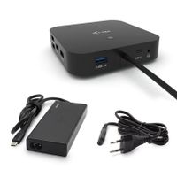 i-tec USB-C Dual Display Docking Station with Power Delivery 65W + Universal Charger 77 W - Verkabel