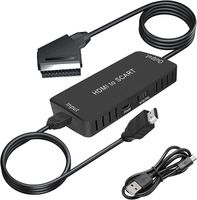 HDMI-Kabel, Scart auf HDMI Konverter, Scart auf HDMI Adapter Video Audio Wandler HD 1080P/720P mit USB-Kabel