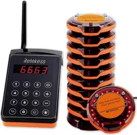 Retekess TD156 Restaurant Pager System, Kundenrufsystem, 800M Lange Distanz, mit Digitalröhre und 20 LED-Licht, IP67 Wasserdicht, Anrufsystem für Restaurant Bar Krankenhaus Logistik