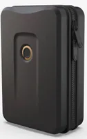 Plevo Reiseetui Hardcase Schwarz Kofferform 18 x 24 x 9 cm Herren Damen Kosmetiktasche Kulturtasche