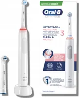 Oral-B | Elektrische Zahnbürste PRO 3 Clean & Protect - Weiß - 3D Action - 2 Wochen Akkulaufzeit