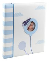 Baby Start Fotoalbum in Blau 29x32 cm 60 weiße Seiten Foto Album Fotobuch 