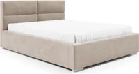 Stauraumbett Emma 180x220 – Modern & Stabil mit Metallrahmen, Gasdruckfedern & Edlem Samtbezug Piano 03 Creme