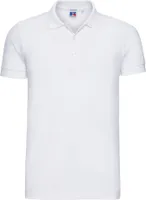 Russell pánske elastické polo tričko s krátkym rukávom BC3257 (2XL) (Biela)
