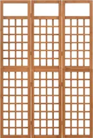 vidaXL Spalier/Paravent 3-teilig Massivholz Tanne 121x180,5 cm