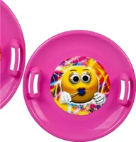 Rutschteller Kunststoff Kinderschlitten Schneerutsche UFO Rosa R.M