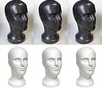 6 x FP Styroporkopf SAM - ca. 33 cm - TOP Markenqualität  (3 x weiss, 3 x schwarz)