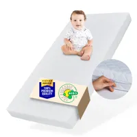 Kindermatratze 70x140 cm mit waschbarem Bezug Matratze Baby Kinder 10 cm hoch, optional mit Spannbettlaken aus 100% Baumwolle, Wendematratze eco5 Zert