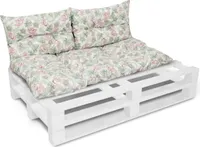 Amilian Palettenkissen SET Gartenkissen mit Rückenkissen Bankauflage Kissen Sitzpolster für Europaletten Sitzkissen: 60x120cm + 2 x40x60cm
