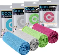 4er Set Kühltuch Kühlhandtuch Set 80 x 30 cm, Kühlendes Handtuch,Kühlendes Handtuch Für Fitness Gym Golf Yoga Laufen Sports Übung Sommer Heißes Wett