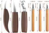 10 Stück Holzschnitzwerkzeuge, Holzschnitzset mit 3 Holzmeißeln, 3 Holzschnitzmessern, Handschuhen, Aufbewahrungstasche, professionelle Holzschnitzwerkzeuge für Anfänger und Profis