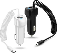 Auto Ladekabel für Apple iPhone 16 16e 15 Plus Pro Max USB_C 15W Ladegerät Kabel, Farbe:Weiss