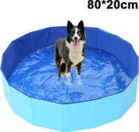 Faltbares Hundebadebecken, zusammenklappbares Hundebadebecken, Badewanne, Kinderbecken für Hunde, Katzen und Kinder