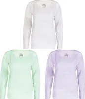 GIN TONIC Damen Longsleeve Langarm Shirt Rundhals, Größe:M, Farbe:Moonlight Jade