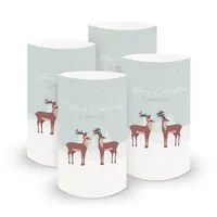 itenga 6x Windlicht Hirsche 10cm