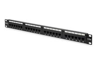 DIGITUS 19" Patch Panel Kat.5e Klasse D 24 x RJ45 1 HE ungeschirmt schwarz