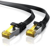 Primewire LAN kábel CAT.7, RJ-45 (Ethernet), CAT 7 Plochý páskový U/FTP Gigabitový sieťový kábel 10 Gbit/s Patch kábel - 10 m