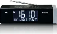 Lenco CR-640BK - Stereo FM-Radiowecker mit funkgesteuerter Uhr und AUX-Eingang - Weiß