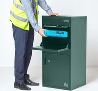 SMART PARCEL BOX™ Extra großer Paketbriefkasten, Entnahme hinten & vorne, grün