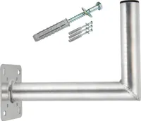 SkyRevolt 35cm Wandhalterung für Satellitenschüssel Aluminium Rohr ALU 50mm SAT für Wandmontage Schrauben Dübel