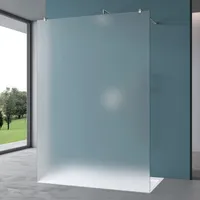 Mai & Mai Duschwand Duschabtrennung 2 Haltestange für Walk-In Dusche 140cm 10mm ESG-Sicherheitsglas mit Nanobeschichtung Bremen02VS+2