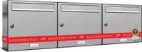 3er Edelstahl Briefkasten Anlage 3 Fach Wandbriefkasten Postkasten