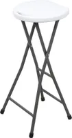Barhocker klappbar mit Metall Gestell Belastbarkeit 100 kg - 70 x 27 cm - Metall Tresenhocker faltbar mit Kunststoff Sitzfläche - Barstuhl Stehstuhl für Bar und Tresen faltbar ohne Rückenlehne